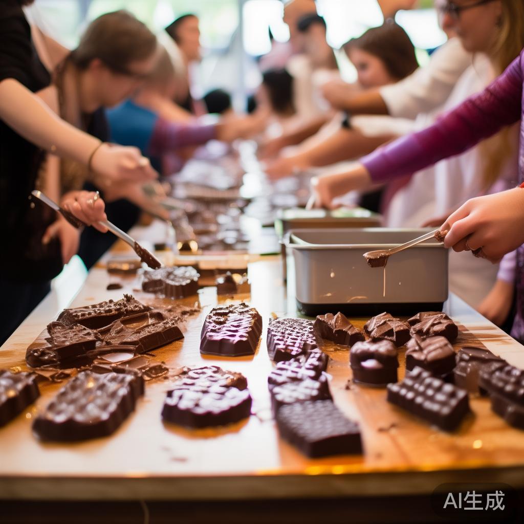 为了让派对别具一格，加入巧克力手工制作环节也非常必